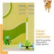 Lifelong Kids Scooter with LED PU Wheels – 4-Level Adjustable Height, Tilt-to-Turn Steering, BIS Certified, 50kg Capacity (Green & Yellow)