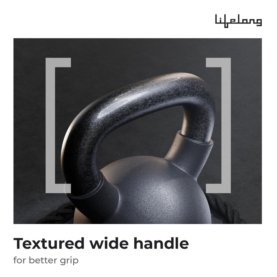 Lifelong Neoprene cast Iron Kettlebells 02Kg - Black