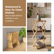 Lifelong 4-Tier Bamboo Bathroom & Countertop Organizer – Water-Resistant Eco-Friendly Storage Rack for Towels, Toiletries, Perfumes & Plants (30 × 29 cm)