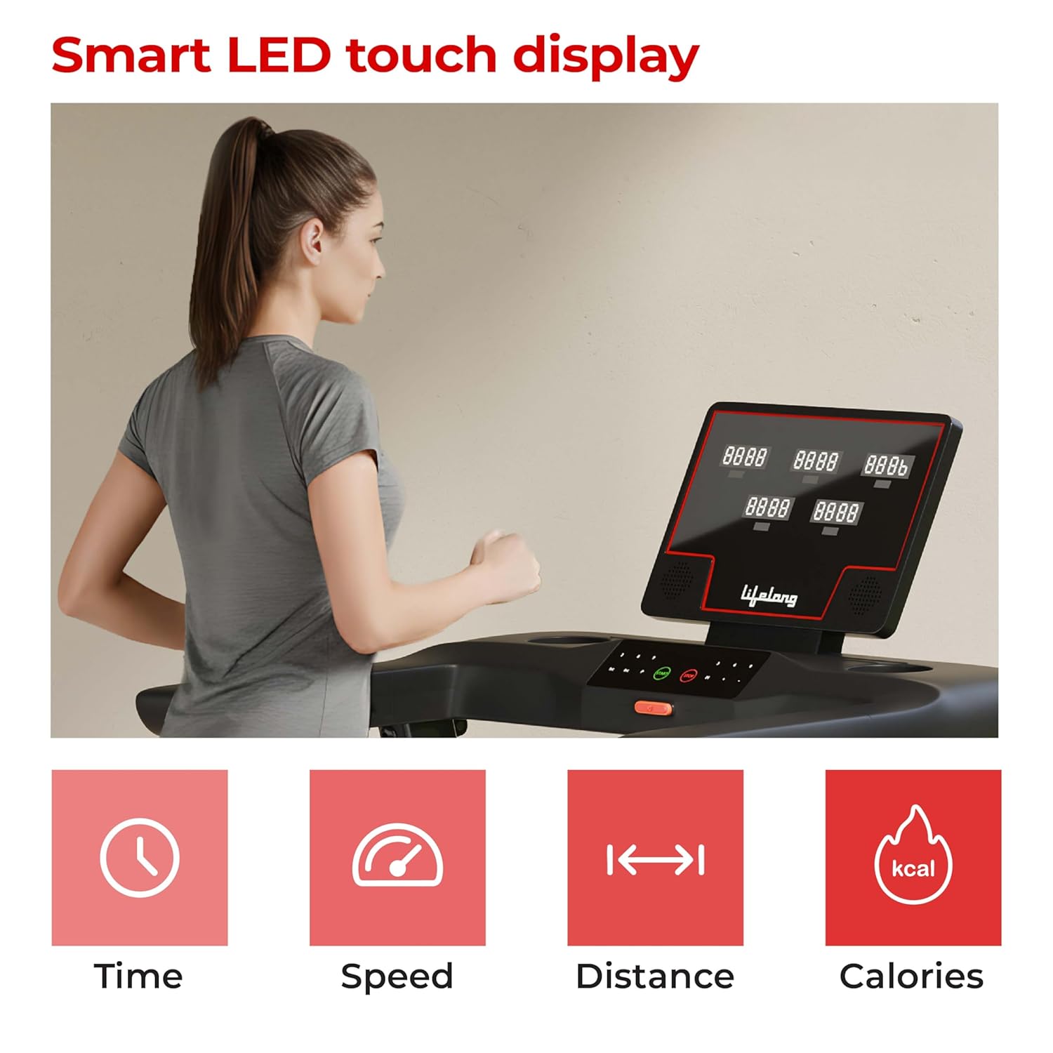 Lifelong fit Pro 5 Hp Peek Dc Brushless Motor  Auto Incline