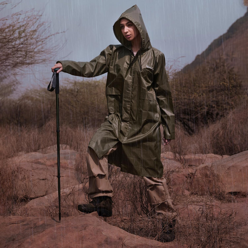 Lifelong Raincoat for Women - Lightweight Waterproof Raincoat with Adjustable Hood