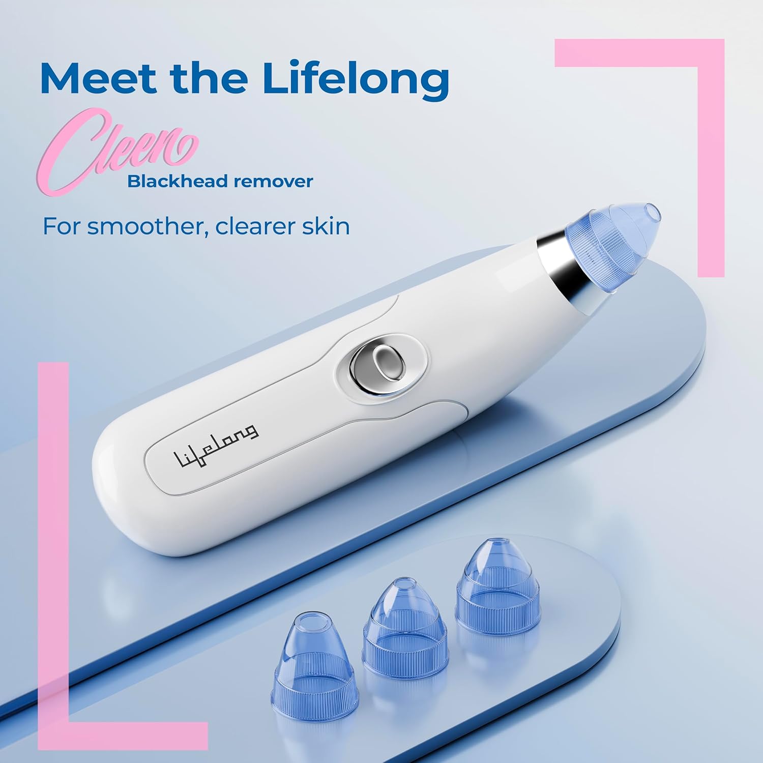 Lifelong Blackhead Remover Vacuum Cleaner with Acne & Pore Cleaning Attachments