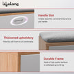 Lifelong Wooden Shoe Rack with Cushioned Seat for Home Entryway