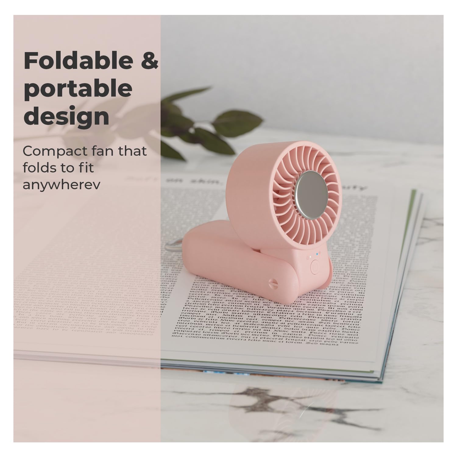 Lifelong Hand Fan with Ice Touch | Portable & Foldable Rechargeable Fan