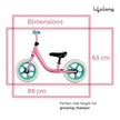 Lifelong Kids Balance Bike 1.5–3Y – Pedal-Free, Crash Guard, Pink (LLBB01)