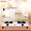 Lifelong LLGS199 Stainless Steel 2 Burner Gas Stove, ISI Certified, Manual Ignition, Silver (1 Year Door-step Warranty)