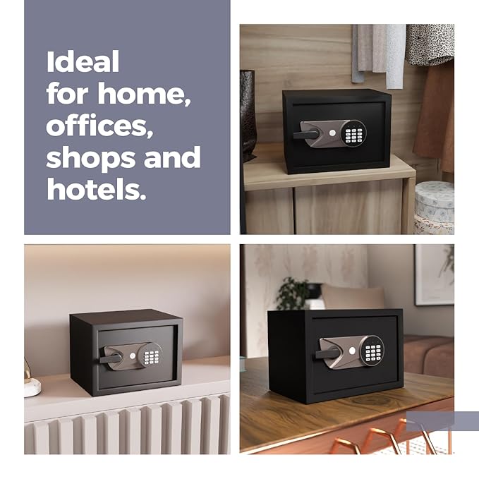 34L Digital Safe Locker – Sturdy Metal Security Box with Electronic Keypad (Multicolor)