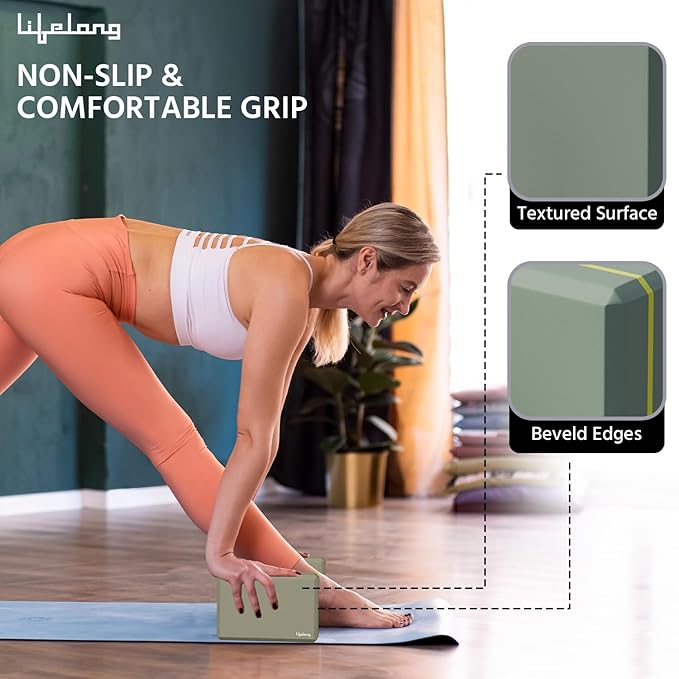 Yoga Block – EVA Foam Triple-Layer Support Brick for Balance & Cushion (Pack of 1)