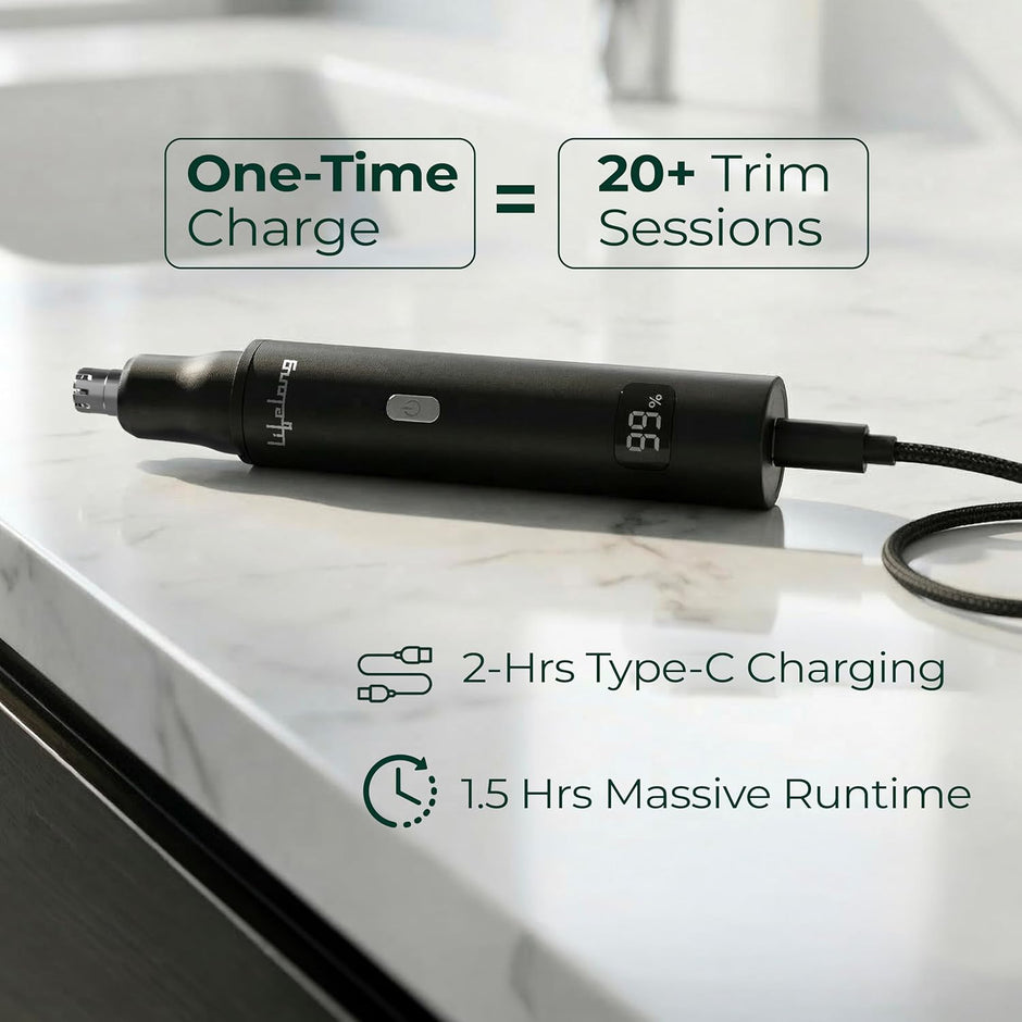 Lifelong Rechargeable Nose & Ear Trimmer for Men & Women with 1.5Hr Runtime