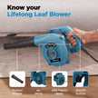 Lifelong Blower for Cleaning | 550W, 14000 RPM Copper Motor, 3.6 m³/min Airflow