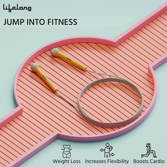 Lifelong LLSR04 Skipping Rope for Men, Women & Children - Jump Rope