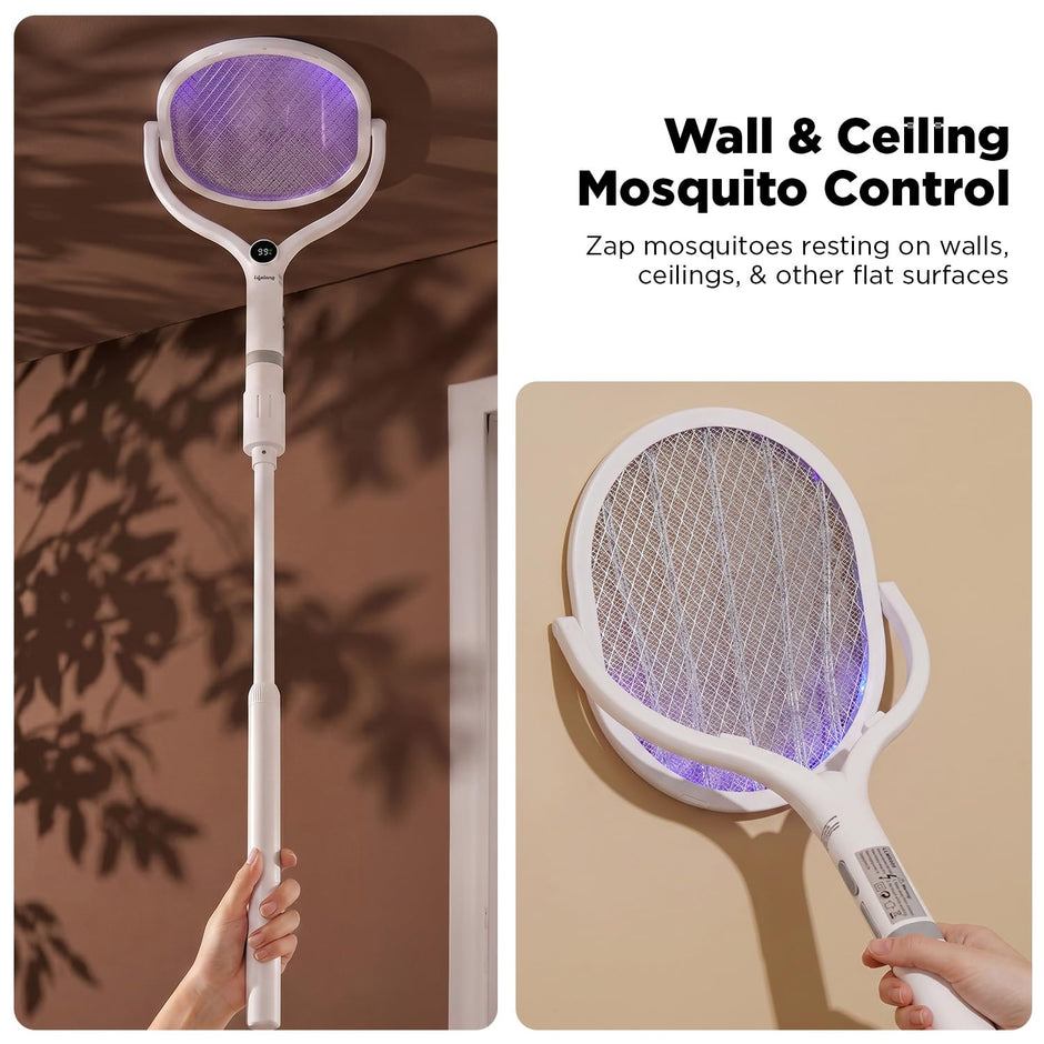 Lifelong Mosquito Bat Electric | 3700V Racket, UV Trap, Extendable Handle, Type-C