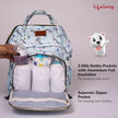 Lifelong Cuppy Baby Diaper Bag Backpack for Moms (Green) | Large Waterproof Travel Bag with 15 Pockets, Rain Cover & Changing Mat | Stylish & Spacious