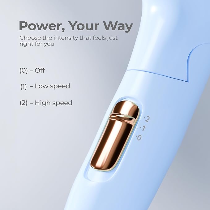 Lifelong 1200W Foldable Hair Dryer for Women & Men | Compact Travel Blow Dryer (Blue)