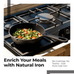 Lifelong Cast Iron Cookware Combo Set – 4-Piece Pre-Seasoned Tawa (30cm), Kadhai (24cm), Fry Pan (20cm) & Tadka Pan, Naturally Non-Stick, Gas & Induction Compatible (Black)