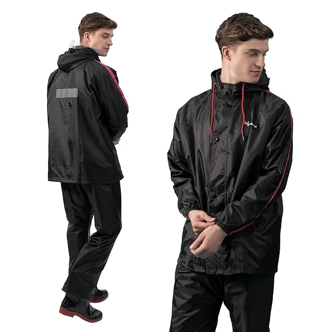Reversible Waterproof Raincoat with Hood
