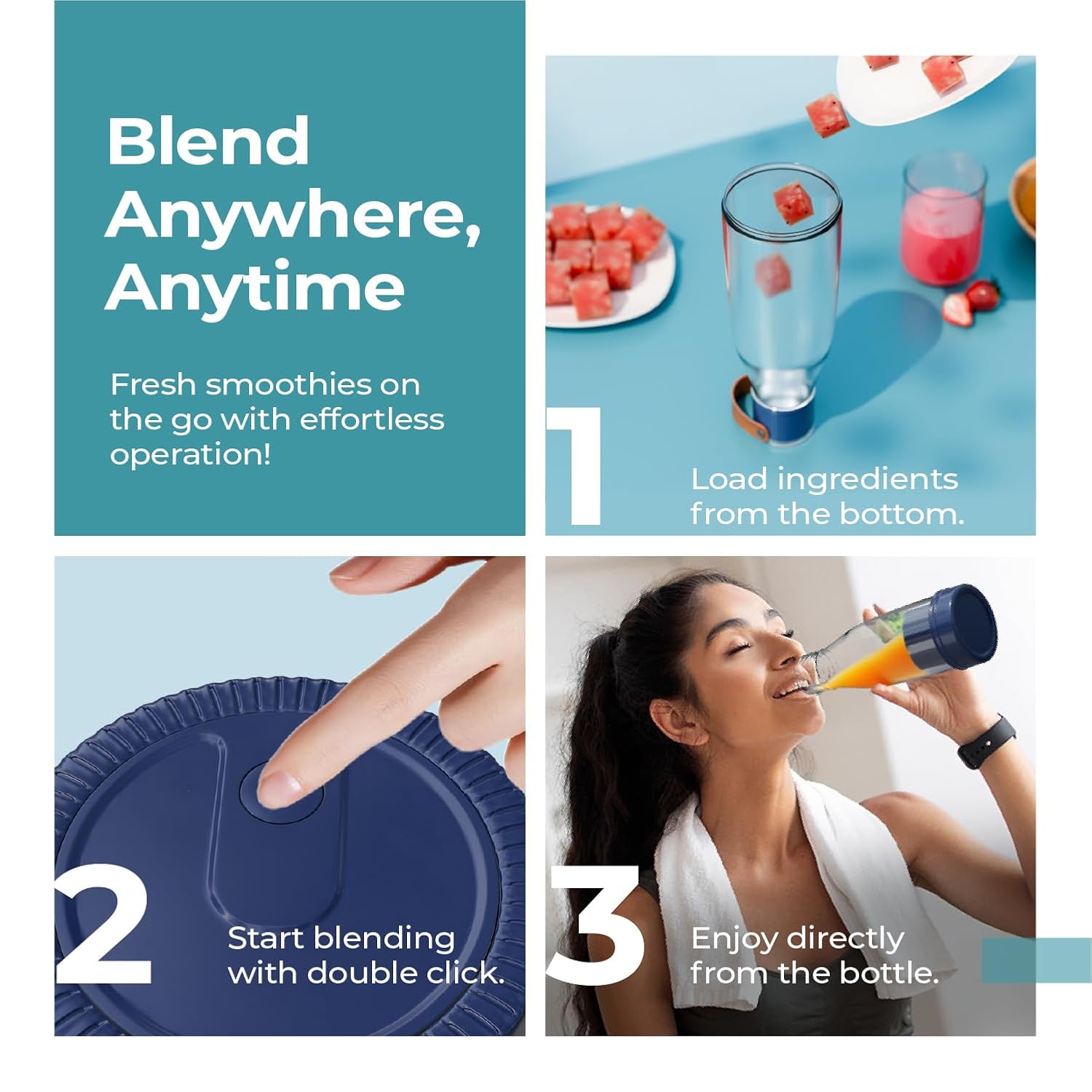 Lifelong Portable Juicer Blender | Smoothie Blender-300ml Capacity