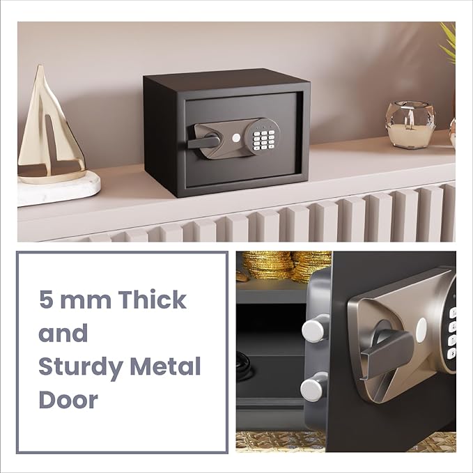 34L Digital Safe Locker – Sturdy Metal Security Box with Electronic Keypad (Multicolor)