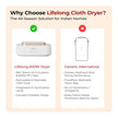 Lifelong Foldable Electric Clothes Dryer Machine 600W with UV Sanitization