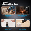 Lifelong 1800W Heat Gun Machine, Dual Temperature Hot Air Gun for DIY Tasks