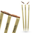 Lifelong Wooden Cricket Stumps Set – Standard Size Wickets with 2 Bails & Protective Cover, Durable Poplar Wood