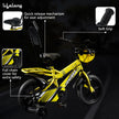14T Kids Cycle with Balance Wheels – Bike for Boys & Girls 2–5 Years (Juniors Ride, Yellow)