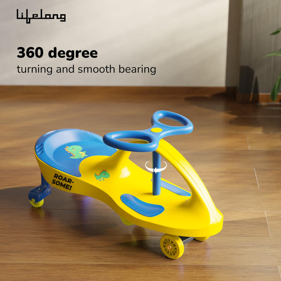 Lifelong Cuppy Jiggle Swing Car for Kids | No Battery Fun Ride for 2-5 Years