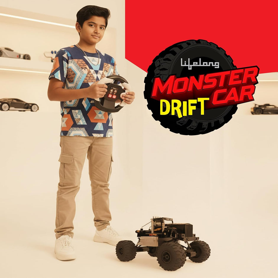 Lifelong Cuppy 4x4 Monster Drift RC Car with LED Lights & Rechargeable Battery