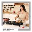3 Burner Glass Gas Stove with Free Gas Saver – ISI Certified, LPG Compatible