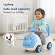 Lifelong Bunny Ride-On Push Car for Kids 1-4 Yrs, Back Support, Steering Wheel & Storage (LLCBBR03)