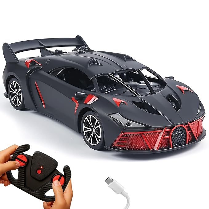 Lifelong Cuppy Rechargeable RC Racing Car for Kids | LED Lights & 2.4GHz Control