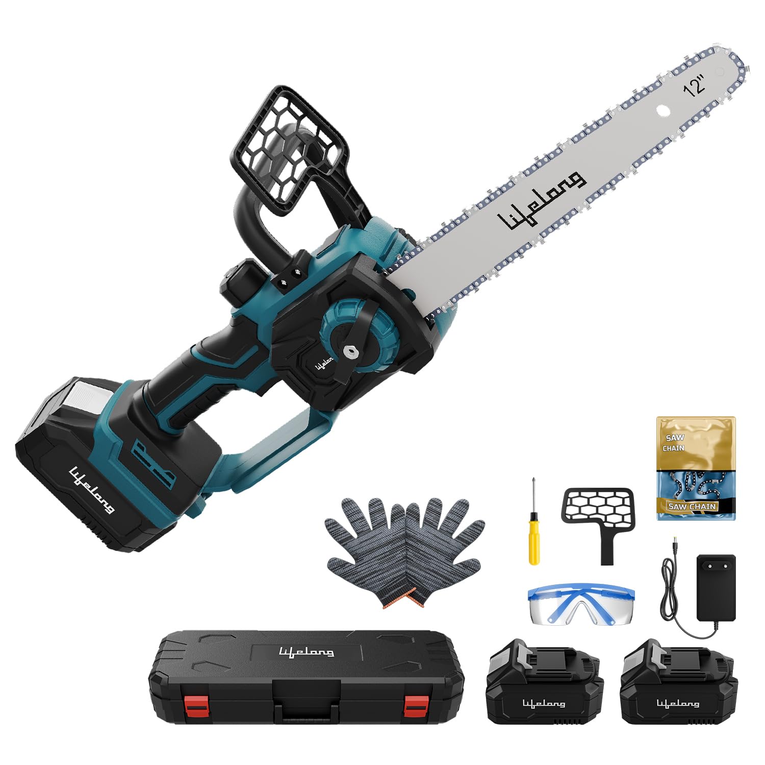 Lifelong 21V Cordless Chainsaw Machine | Brushless Motor | 12