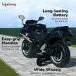 Lifelong Cuppy Electric Ride-On Police Bike for Kids – LED Lights, Bluetooth Music, Battery Bike 2+ Years