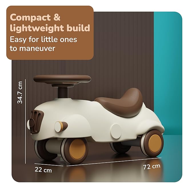 Lifelong Cuppy Vintage Ride-On Car | Push Ride Toy for Kids 1–4 Years