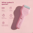 Lifelong PediGlide Luxe Electric Callus Remover for Feet | Rechargeable Foot Scrubber with 3 Roller Heads, 2 Speeds, Type-C Charging & Focus Light