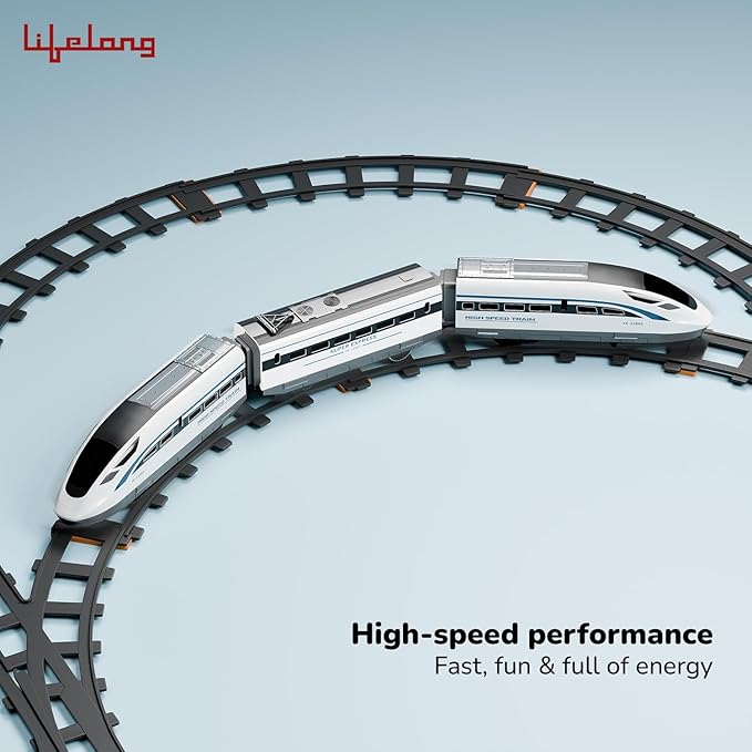 Lifelong Cuppy RC Bullet Train Set | LED Lights, Sounds & Flexible Tracks
