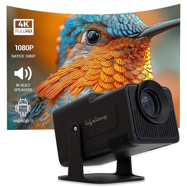 Lifelong LightBeam Pro Smart Projector – 1080p, 4K Support, Android 11