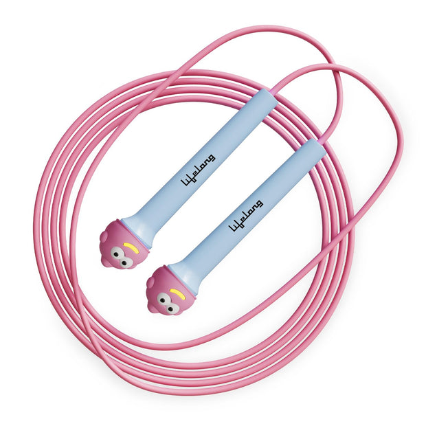 Lifelong Skipping Rope for Men, Women & Children Jumping-Rope with Adjustable Height(290cm) & Foam Handles, for Exercise, Workout & Weight Loss-PVC Skipping-Rope for Kids Pink Advanced