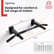Lifelong Pull Up Bar Wall Mounted | 200kg Capacity| Foam Grip Pull Up Bar for Home | Gym Equipment for Home Workout| Triangle Support | Strong Wall Base| Pull up Bar for Home for Kids, Men & Women