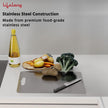 Stainless Steel Chopping Board for Kitchen with Anti-Skid 6 Stickers (35.5 x 24.5 cm)