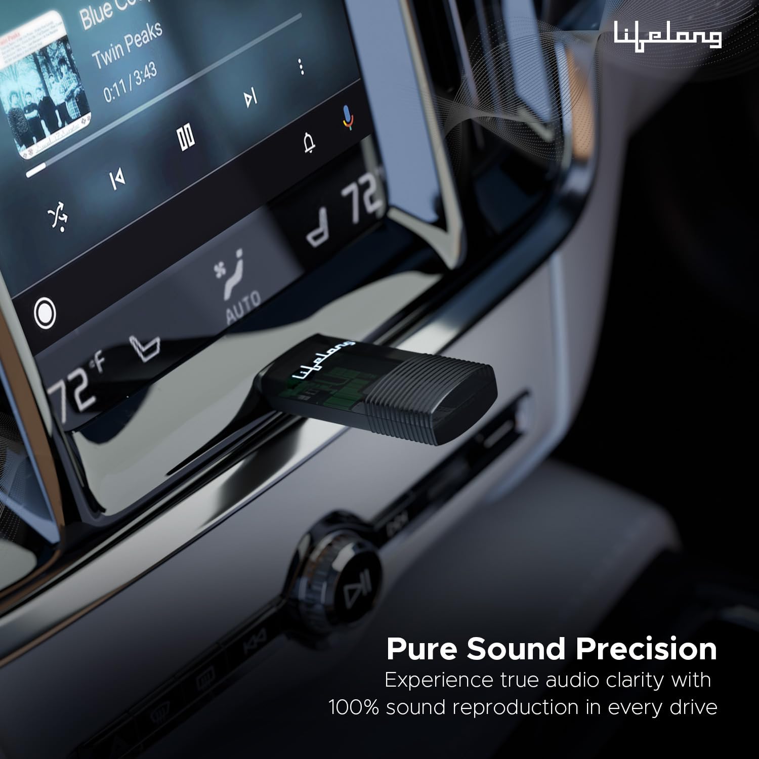 Wireless Android Auto Adapter | Compatible with Android | Stick Cast - Bluetooth & Wi-Fi (LLECA20)