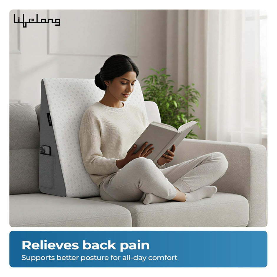 Lifelong Wedge Pro Pillow | Memory Foam for Neck Pain & Shoulder Pain