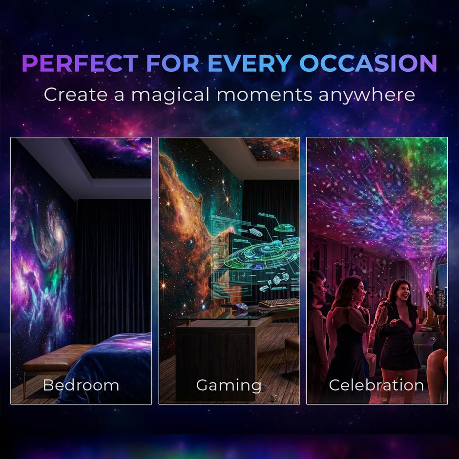 Lifelong Astronaut Galaxy Projector Light for Bedroom with Remote| White Finish |Star, Nebula & Space Night Lamp with Timer | Decorative Light for Gifting| 360° Projection Kids & Adults