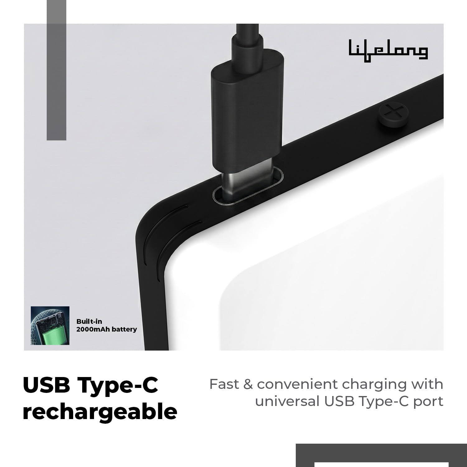 Lifelong Dual RGB Fill Light for Video & Photo Shooting | 2000 mAh Rechargeable Battery & 9 FX Modes | Influencer Selfie & Portable LED Light with Adjustable Clamp | Used for Phone, Laptop, Tablet etc