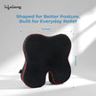 Lifelong Car Seat Cushion for Driving | 100% Memory Foam Sciatica & Tailbone Pain Relief | Orthopedic Pillow with Non-Slip Base, Washable Cover | Office Chair & Truck Compatible (LLCC13)