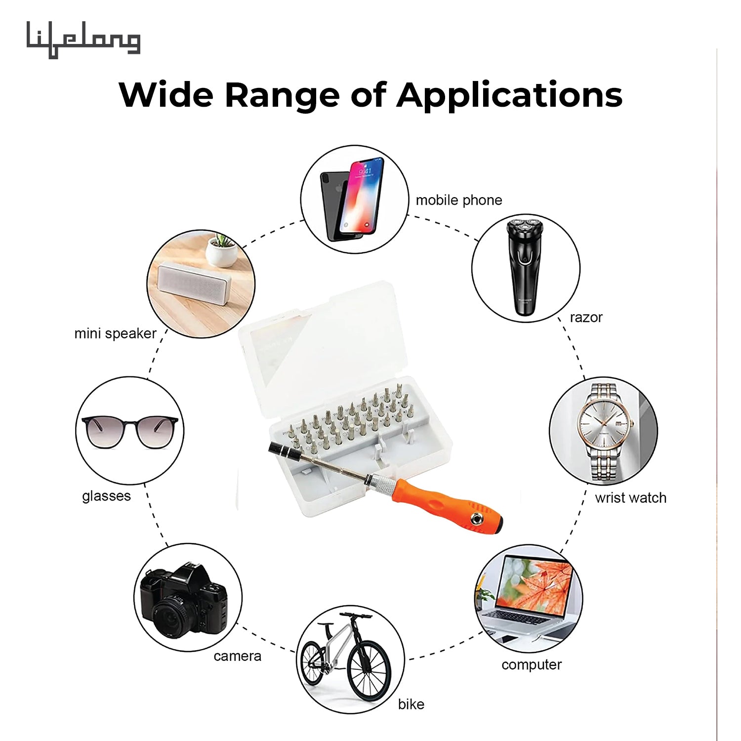 Lifelong 32-in-1 Precision Screwdriver Bits Set for Easy Repairs at Home