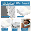Lifelong Memory Foam Cervical Pillow with Extra Cover for Neck Support | Orthopedic Contour Foam Pillow for Neck Pain with Breathable Cover | Fits Side & Back Sleepers | Pain Relief for Adults