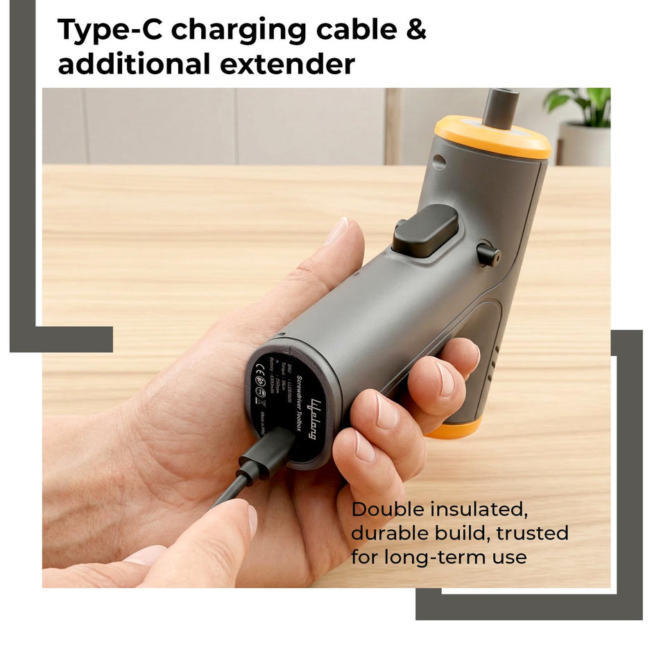 Lifelong Rechargeable Screwdriver Tool Kit Set | Drill Bits for Home Use 87 Pcs | Heavy Duty Cordless Portable Tool Box | Socket, Wrench, Claw Hammer, Plier, Measuring Tape, Magnetizer/Demagnetizer