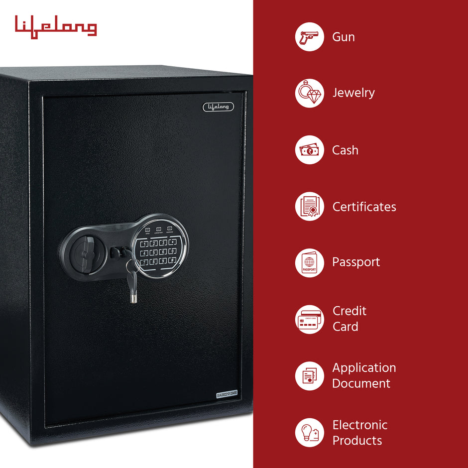 56 L Digital Safe Locker Box For Home & Office | Wardrobe Compatible