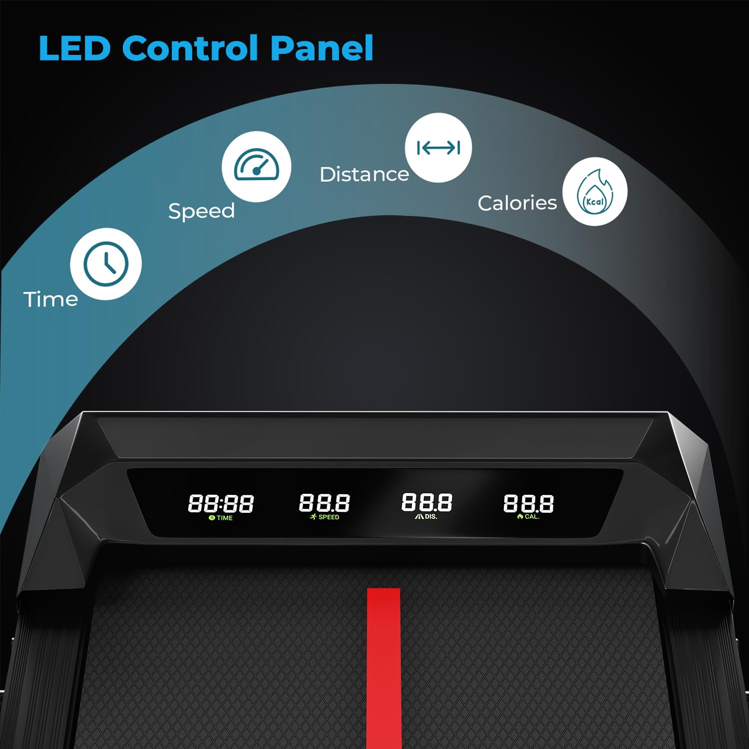 Lifelong 4.5HP Walking Pad Treadmill | Max Speed 10 km/h | LED Display | Under Desk Treadmill Foldable | Walking Pad for Home Gym | Gym Equipment for Home Workout | 100 kg Capacity
